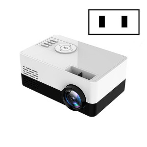 Projecteur LED portable S261 / J16 Home Mini HD 1080P, prise en charge de la carte TF / disque AV / U, spécification de la prise: prise américaine (blanc noir) SH001A471-20