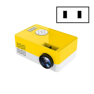 S261 / J16 Home Mini projecteur LED portable HD 1080P, prise en charge de la carte TF / disque AV / U, spécification de la prise: prise américaine (jaune blanc) SH001C274-20