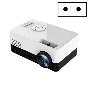 S261 / J16 Home Mini projecteur LED portable HD 1080P, prise en charge de la carte TF / disque AV / U, spécification de la prise: (blanc noir) SH002A771-20