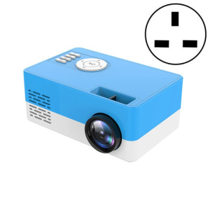 S261 / J16 Home Mini projecteur LED portable HD 1080P, prise en charge de la carte TF / disque AV / U, spécification de la prise: prise britannique (bleu blanc) SH003D1804-20