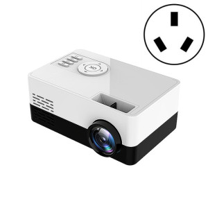 S261 / J16 Home Mini projecteur LED portable HD 1080P, prise en charge de la carte TF / disque AV / U, spécification de la prise: prise AU (blanc noir) SH004A223-20