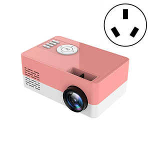 S261 / J16 Home Mini projecteur LED portable HD 1080P, prise en charge de la carte TF / disque AV / U, spécification de la prise: prise AU (blanc rose) SH004B1475-20