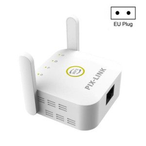 PIX-LINK WR22 Extendeur d'amélioration de l'amplification du signal sans fil Wifi 300 Mbps, Type de prise: Prise UE (Blanc) SP601B1312-20