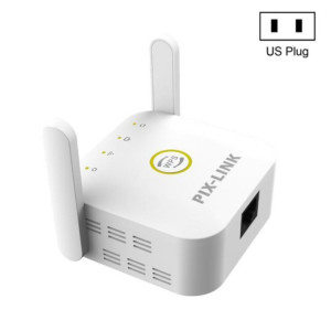 PIX-LINK WR22 Extendeur d'amélioration d'amplification de signal sans fil Wifi 300 Mbps, type de prise: prise américaine (blanc) SP602B299-20