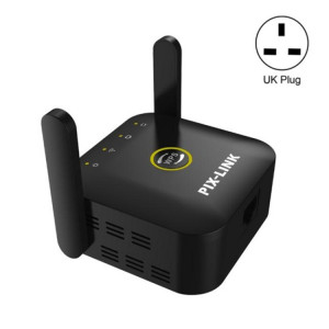 PIX-LINK WR22 Extendeur d'amélioration de l'amplification du signal sans fil Wifi 300 Mbps, Type de prise: Prise UK (Noir) SP603A1990-20