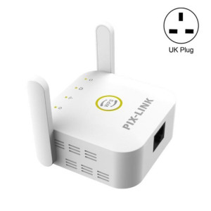 PIX-LINK WR22 Extendeur d'amélioration d'amplification de signal sans fil Wifi 300 Mbps, Type de prise: Prise UK (Blanc) SP603B1850-20