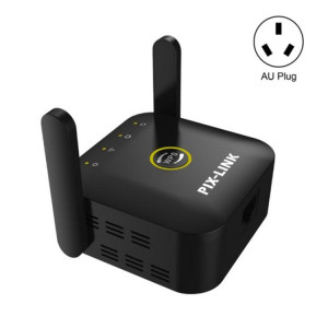 PIX-LINK WR22 Extendeur d'amélioration de l'amplification du signal sans fil Wifi 300 Mbps, Type de prise: Prise AU (Noir) SP604A1657-20