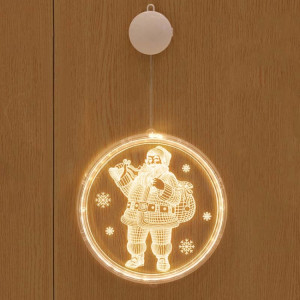 Décoration de Noël Lumière LED Lampe suspendue 3D de vacances, Alimentation: Batterie (Père Noël) SH601B552-20