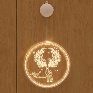 Décoration de Noël Lumière LED Lampe suspendue 3D de vacances, Puissance: Batterie (Elk) SH601C1226-20