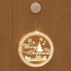 Décoration de Noël Lumière LED Lampe suspendue 3D de vacances, Puissance: Batterie (Joyeux Noël) SH601F812-20