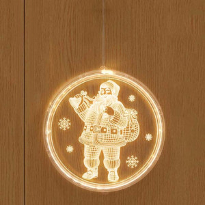 Décoration de Noël Lumière LED Lampe suspendue 3D de vacances, Alimentation: USB (Père Noël) SH602B755-20