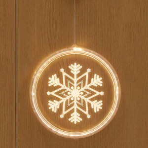 Décoration de Noël Lumière LED Lampe à suspension 3D de vacances, alimentation: USB (flocon de neige) SH602D629-20