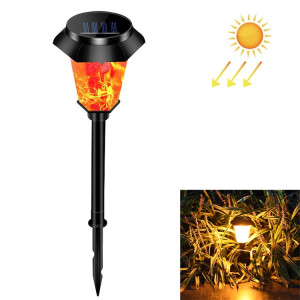 Lampe de paysage dynamique à flamme solaire LED Lumière de pelouse de jardin extérieur SH82301369-20