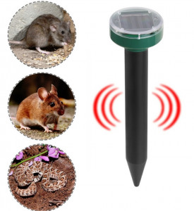 Répulsif solaire pour souris, répulsif ultrasonique LED pour manoir, ferme, champ de riz, répulsif pour serpent (rond) SH801A448-20