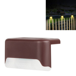 4 PCS solaire balustrade lumière escalier lumière extérieure étanche LED étape lumière jardin décoration paysage lumière, lumière blanche chaude (marron) SH001A1315-20