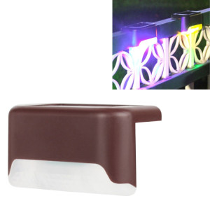 4 PCS solaire balustrade lumière escalier lumière extérieure étanche LED étape lumière jardin décoration paysage lumière, lumière colorée (marron) SH001B387-20