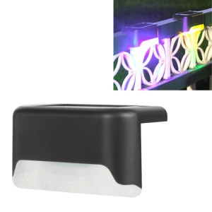 4 PCS solaire balustrade lumière escalier lumière extérieure étanche LED étape lumière jardin décoration paysage lumière, lumière colorée (noir) SH002B671-20