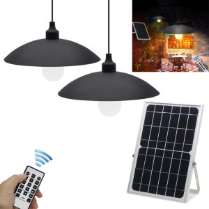 Lampe murale de jardin solaire extérieur étanche double couleur réverbère télécommandé intelligent, style: lustres doubles SH3602154-20
