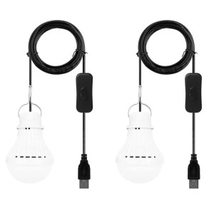 5W USB Bulbe Camping Light, Spécifications: Switch Wire 6500k Cold White, Quantité: 2pcs SH71061438-20