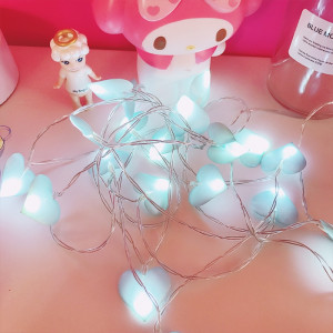 LED Fairy Lights Love Heart Lantern Navidad String Lights Éclairage de vacances Chambre Home Decoracion 3m 20LEDs (Bleu) SH402B620-20