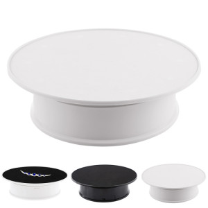 20cm 360 degrés Tourne-disque électrique rotatif présentoir photographie accessoires de prise de vue vidéo plateau tournant, charge 1,5 kg, alimenté par batterie (blanc) SH601W834-20