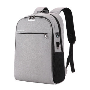 Sac à dos pour ordinateur portable Sacs d'école Sac à dos de voyage anti-vol avec port de chargement USB (Gris) SH901D1490-20