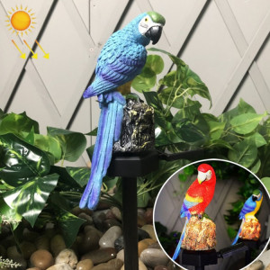 Lampe solaire à gazon en résine Craft Parrot Garden Courtyard Lamp (Blue) SH401B211-20