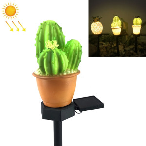 Simulation extérieure solaire plantes en pot lampe de paysage LED Courtyard Lawn Light (cactus à trois têtes) SH301A997-20