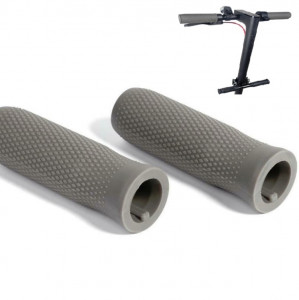 Une paire de poignées de voiture en silicone pour scooter électrique Xiaomi remplacent les poignées de voiture antidérapantes, taille: taille unique (gris clair) SH001B145-20