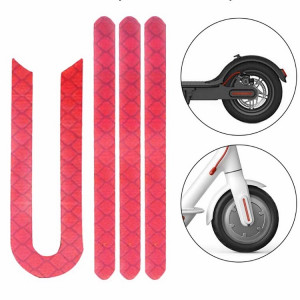 Une bande réfléchissante en forme de U pour les roues avant et arrière du scooter électrique Xiaomi M365 Pro (rouge) SH501A942-20