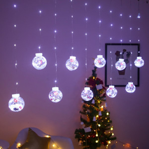 Lumière de rideau de fil de cuivre à LED souhaitant une boule de décoration de Noël, livraison de style aléatoire, type de prise: prise UE (lumière blanche) SH801B210-20