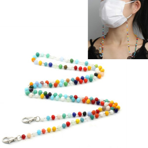 5 PCS Mask Lanyard Handmade Crystal Bead Chain Anti-Drop Hanging Glasses Chain, Couleur: Coloré SH1001452-20
