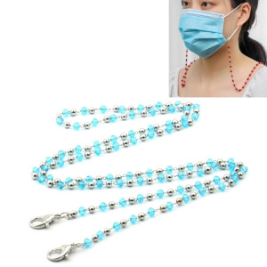 4 PCS Collier Personnalisé À La Main Cristal Perle Chaîne Masque Anti-Perdu Lanyard Lunettes Chaîne (Bleu) SH301B470-20