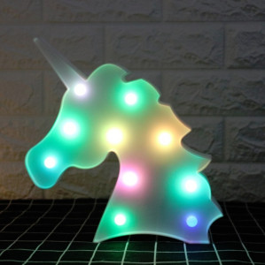 Décoration de vacances à LED Lumière de nuit de licorne (lumière colorée) SH801F1557-20