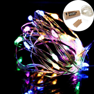 10 pièces LED bouteille de vin liège fil de cuivre guirlande lumineuse IP44 lampe de décoration de vacances étanche, style: 2m 20LEDs (lumière quatre couleurs) SH902C448-20