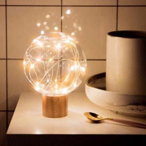 1.2W Star Moon Night Light USB Base en bois LED Atmosphère Lumière (lumière chaude) SH601A969-20