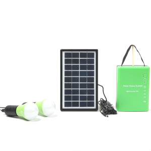 Lumière de secours portative multifonctionnelle de ménage de petit système solaire 3W (vert) SH901B1218-20