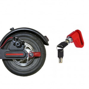 2 pièces de verrouillage de frein à disque de scooter électrique accessoire de verrouillage antivol renforcé multifonction pour Xiaomi Mijia M365, spécification d'emballage: verrouillage de frein à disque (rouge) SH38021972-20