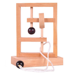 2 pièces en bois 3D jouets éducatifs espace pensée délier jeu de corde SH46851061-20