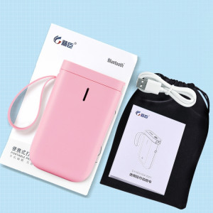 Imprimante d'étiquettes thermique NIIMBOT D11 Imprimante portable de téléphone portable d'autocollant portable Bluetooth, modèle: D11 Rose Standard SH95021358-20