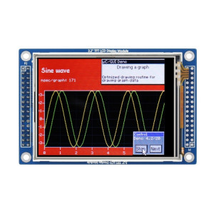 Waveshare 16498 Écran LCD tactile 3,2 pouces 320 x 240 pixels (D), avec écran tactile et contrôleurs autonomes SW00111792-20