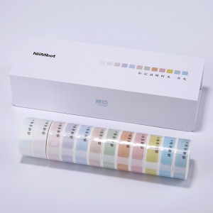 NIIMBOT main compte autocollant frais Morandi couleur étiquette papier boîte-cadeau pour NIIMBOT D11 (printemps) SN101A11-20