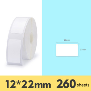 2 PCS Supermarché Marchandises Autocollant Prix Étiquette Papier Papier Étiquette Thermique Auto-Adhésif pour NIIMBOT D11, Taille: Blanc 12x22mm 260 Feuilles SH07011251-20