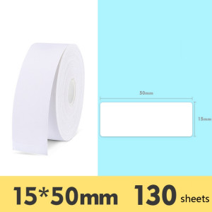 2 PCS Supermarché Marchandises Autocollant Prix Étiquette Papier Papier Étiquette Thermique Auto-Adhésif pour NIIMBOT D11, Taille: Blanc 15x50mm 130 Feuilles SH0706240-20
