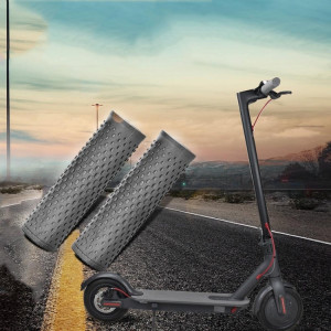 2 paires d'accessoires de Scooter couverture de poignée en caoutchouc de guidon pour Xiaomi Mijia M365 / M365 Pro (gris) SH601B9-20