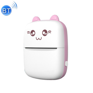 Mini imprimante thermique portable Imprimante photo Bluetooth Imprimante de collections d'erreurs de devoirs d'étudiant (Version anglaise rose) SH001B999-20
