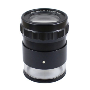 8 LED allume 3 groupes de verre optique HD avec échelle 10 fois loupe, spécification: panneau d'échelle complexe SH9401190-20