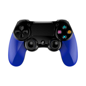 Écran tactile de manette de jeu sans fil Bluetooth 2 PCS avec contrôleur de double vibration audio léger pour PS4 (bleu) SH401B1732-20