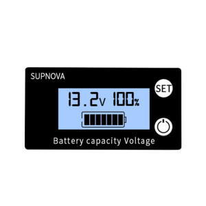 Supnova DC 8-100V Batterie Capacité Indicateur Voltmètre Voltage Gauge, Style: Bleu SH7503452-20