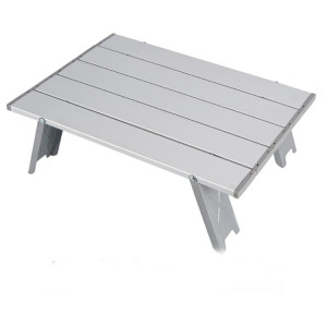 CLS Outdoor Mini Table pliante Table de tente de camping Table basse portable de camping (Argent) SH601B1965-20